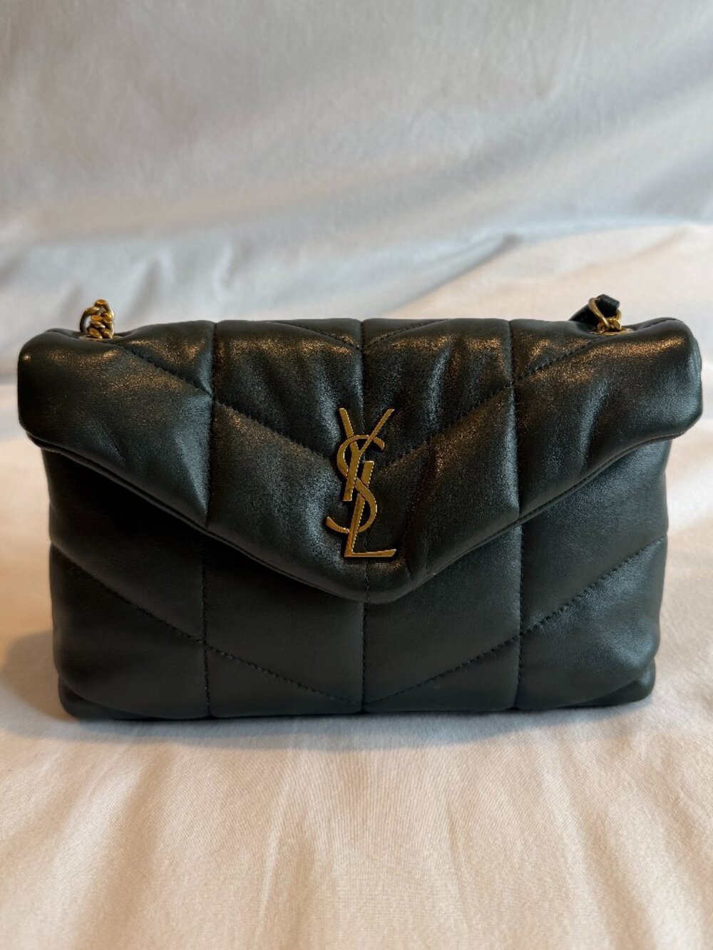 Saint Laurent Toy Puffer Bag in Deep Green/Hunter Green